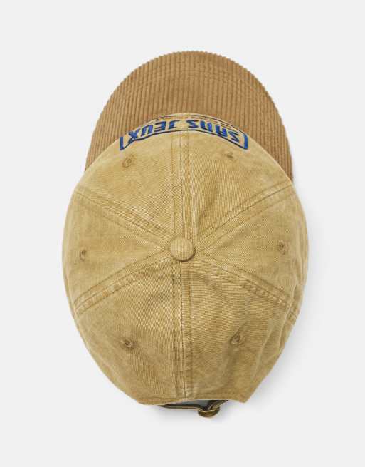 Pull&Bear Sans jeux mixed-material cap in brown, 5 of 5