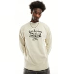 [Pull & Bear] Pull & Bear Santa Monica sweatshirt in ecru-Neutral XS Ecru