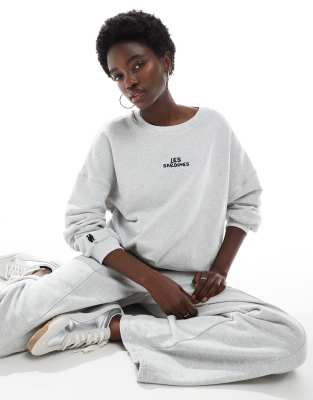 Pull&Bear sardines graphic sweatshirt in light grey | ASOS