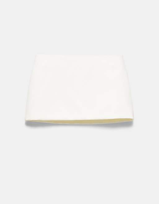 Pull&Bear Satin-Minirock in Beige, 6 von 7