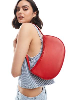 Pull & Bear - Satteltaschen-Schultertasche in Rot