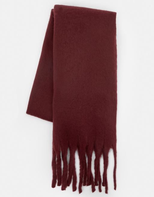 Pull&Bear – Schal in Mohair-Optik in Kastanienbraun, 2 von 3