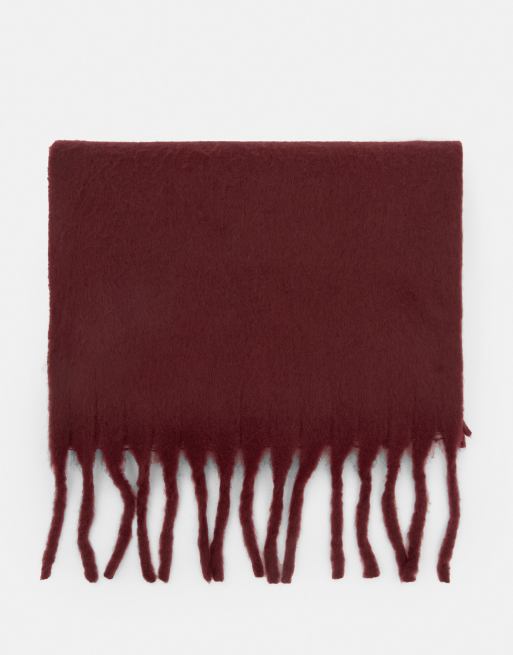 Pull&Bear – Schal in Mohair-Optik in Kastanienbraun, 3 von 3