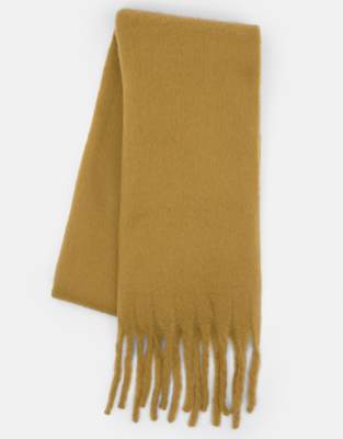 Pull & Bear - Schal in Mohair-Optik in Olivgrün