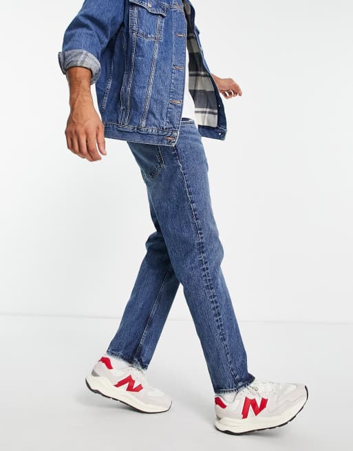 Pull&Bear – Schmal geschnittene Jeans im Stil der 90er in Blau, 2 von 4