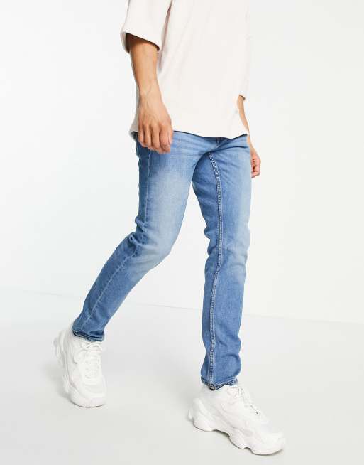 Pull&Bear – Schmal geschnittene Jeans in Mittelbau