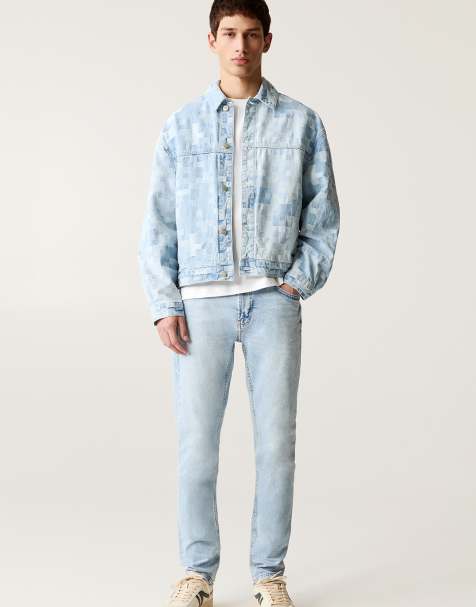 Pull&Bear – Schmale Jeans in Blassblau - view 1