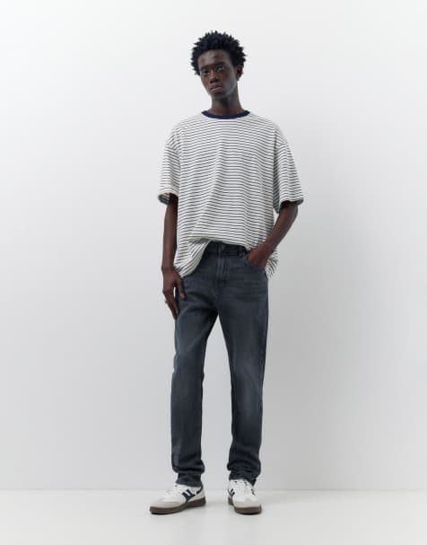 Pull&Bear – Schmale Jeans in Lavendelblau - view 1