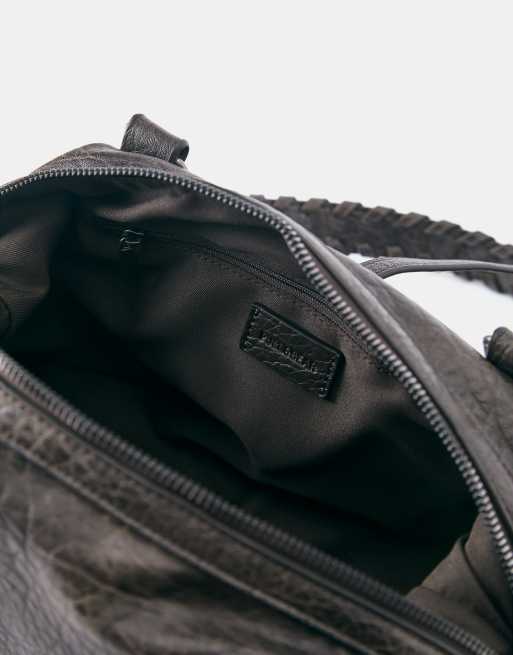 Pull&Bear schoudertas met ringdetail in bruin, 4 van 4