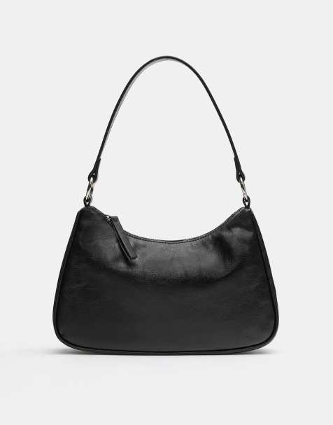 Pull&Bear - Schoudertas met ringen in zwart - view 1