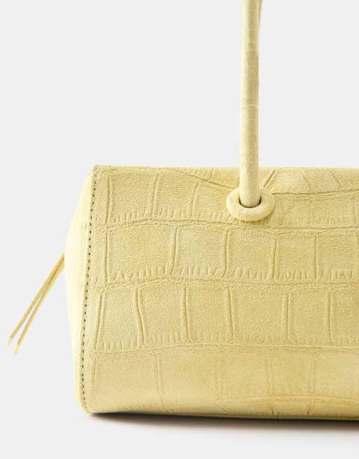 Pull&Bear schoudertas met textuur in geel, 4 van 5