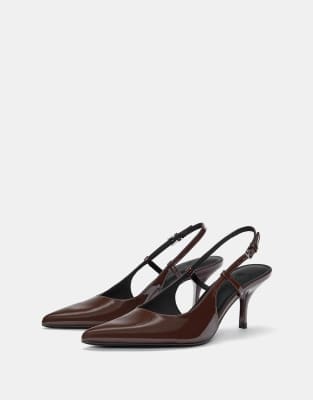 Pull & Bear - Schuhe in Braun mit Absatz
