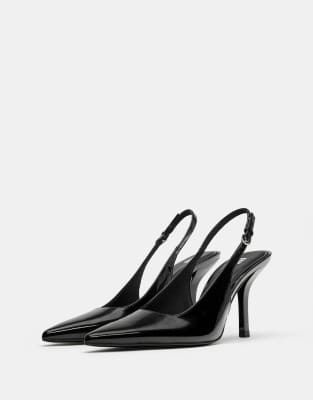 Pull & Bear - Schuhe in Schwarz mit hohem Absatz