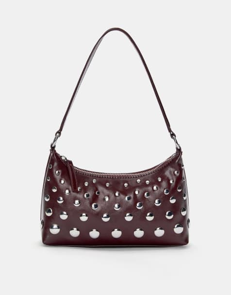 Pull&Bear – Schultertasche in Burgunderrot - view 1