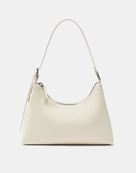 Pull&Bear – Schultertasche in Ecru - view 1
