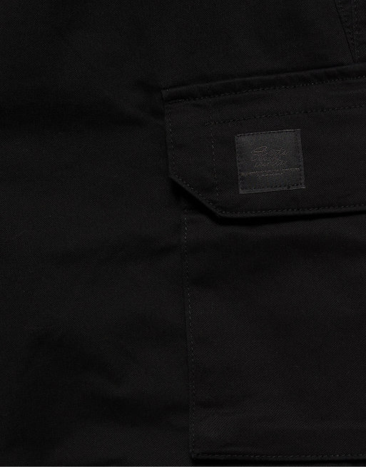 Pull&Bear – Schwarze Cargo-Jogginghose, 6 von 7
