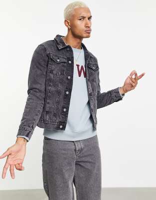 Pull&Bear – Schwarze Jeansjacke