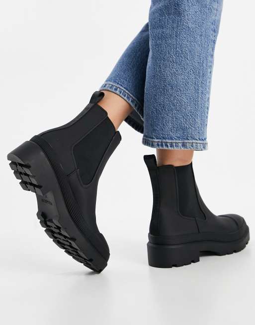 Pull&Bear – Schwarze Pull-on-Chelsea-Stiefel, 3 von 4