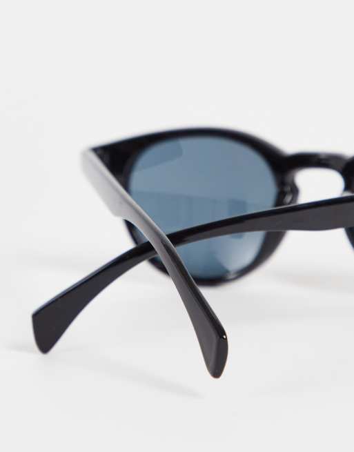Pull&Bear – Schwarze, runde Sonnenbrille, 4 von 4