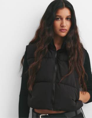 Pull & Bear - Schwarze Steppweste