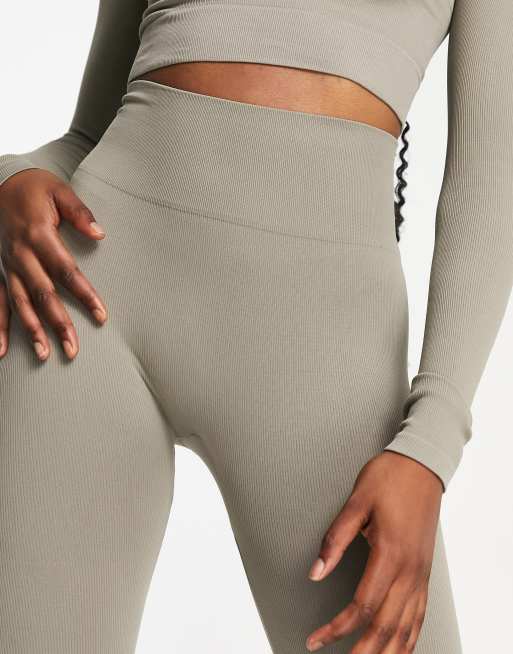 Pull&Bear seamless leggings in khaki