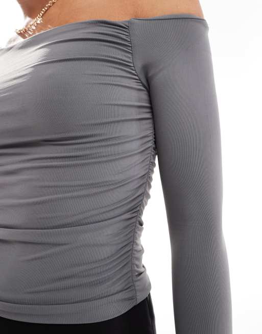 トップス Ans Dotsloevner Shoulder Tops Gray 207520388-1-grey?$n_750w$&wid=