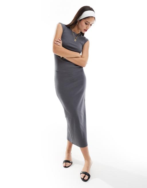 Grey cap sleeve clearance dress