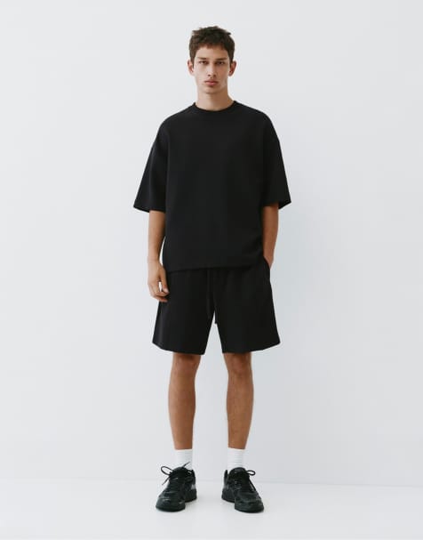 Pull&Bear – Set aus Interlock-Stoff in Schwarz - view 1