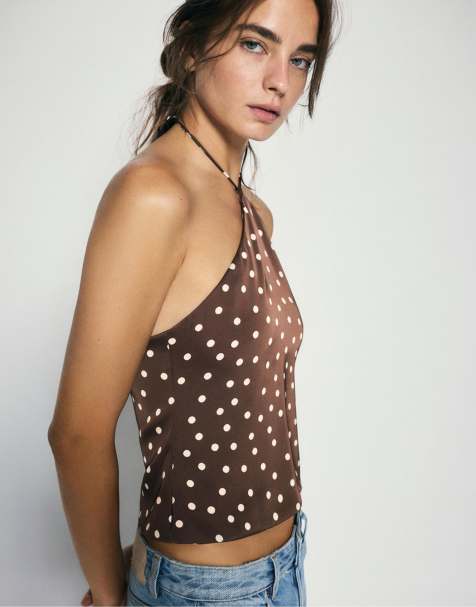 Pull&Bear – Set aus Satin in Braun - view 1