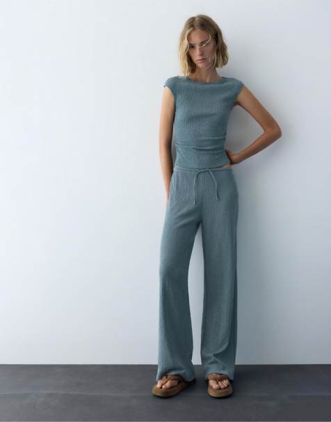 Pull&Bear - Set in crêpe blu medio - view 1