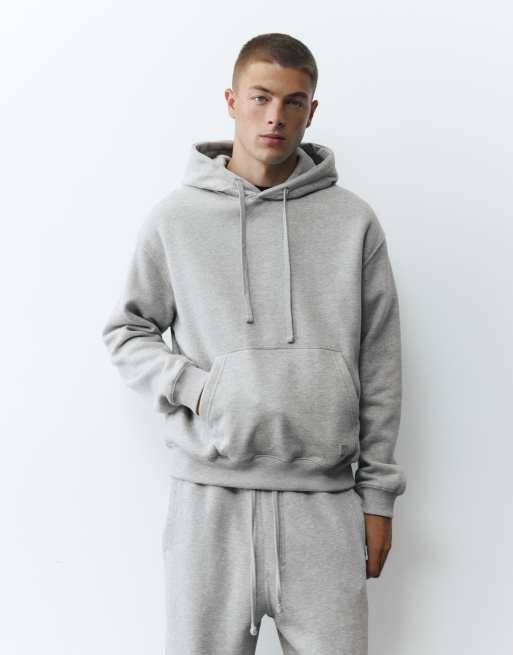 Pull&Bear set joggers e felpa in grigio mélange, 3 di 6