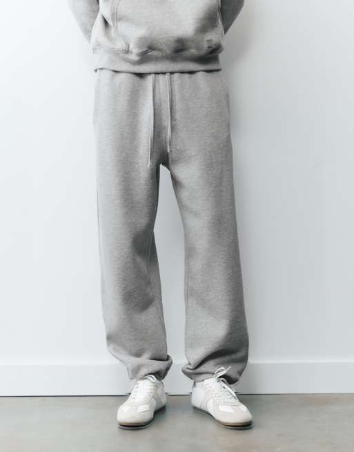 Pull&Bear set joggers e felpa in grigio mélange, 4 di 6