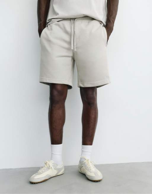 Pull&Bear - Set met basic bermuda short en T-shirt in asgrijs, 4 van 7