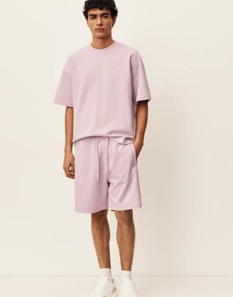 Pull&Bear - Set met bermudashorts met logo in roze - view 1