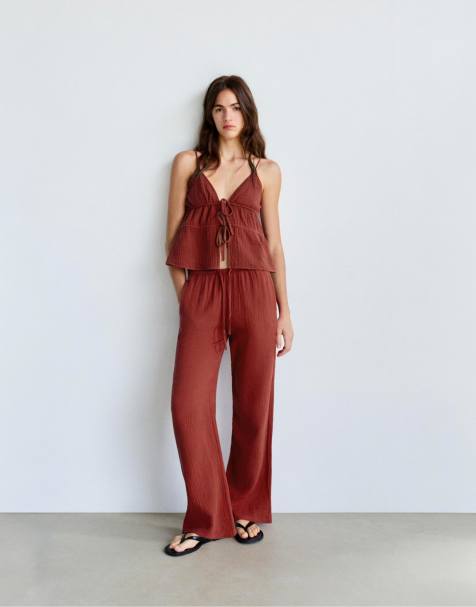 Pull&Bear - Set met textuur in rood - view 1