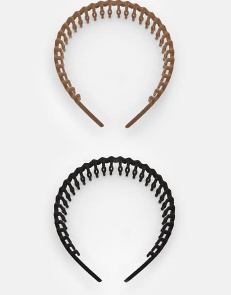 Pull&Bear - Set van 2 haarbanden in bruin - view 1