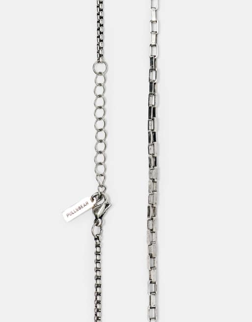 Pull&Bear - Set van 2 kettingen in zilver, 4 van 5