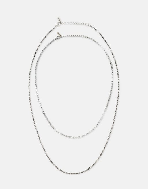 Pull&Bear - Set van 2 kettingen in zilver, 5 van 5