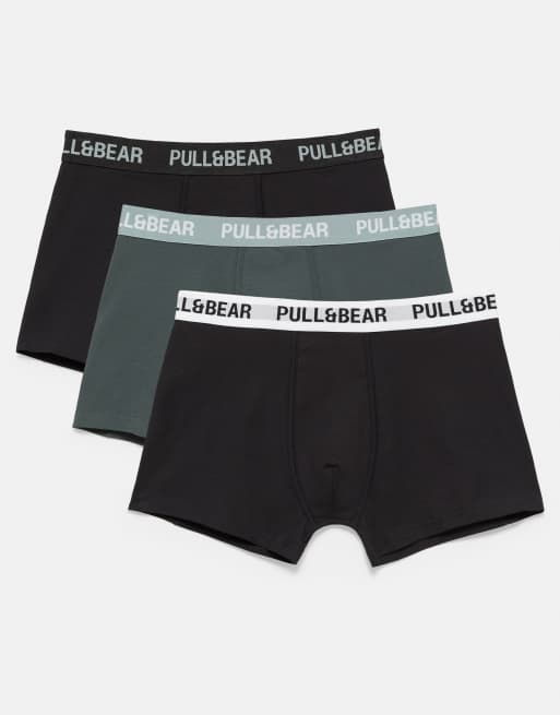 Pull&Bear - Set van 3 boxershorts in andere kleuren, 2 van 4