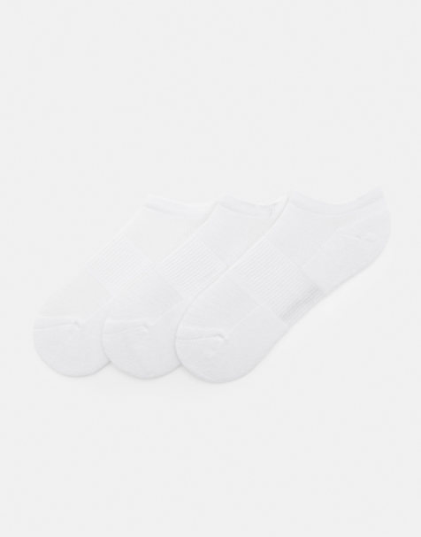 Pull&Bear - Set van 3 paar korte enkelsokken in wit - view 1