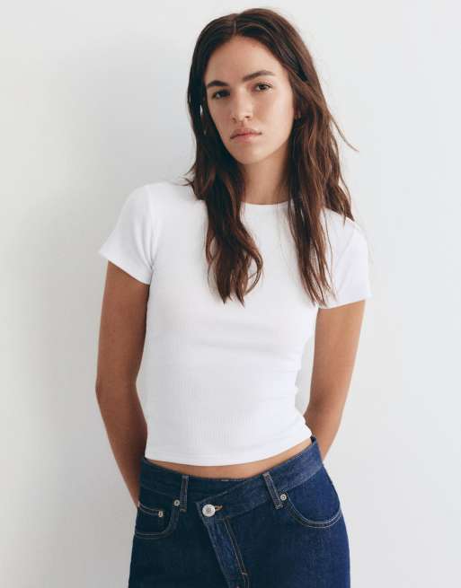 Pull&Bear - Set van geribbelde gestreepte T-shirts, 2 van 4