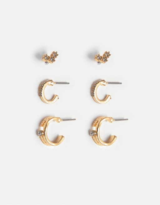 Pull&Bear - Set van oorringen in goud