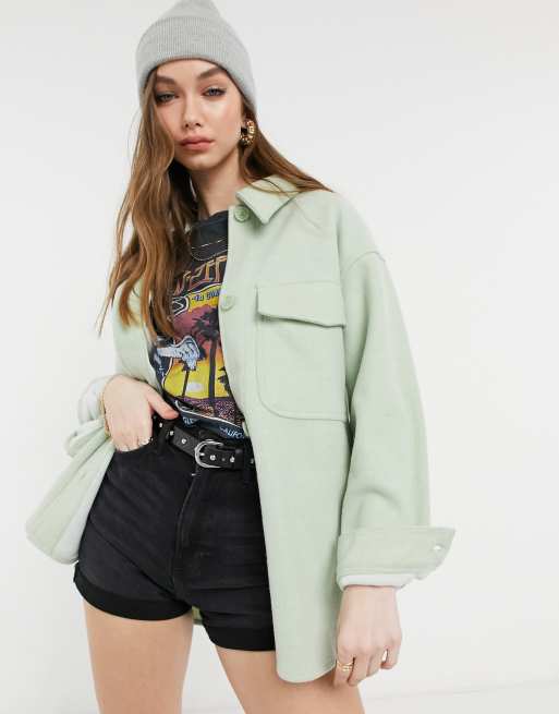 Pull&Bear shacket in green