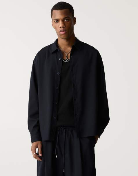 Pull&Bear shirt in navy - part of a set - view 1