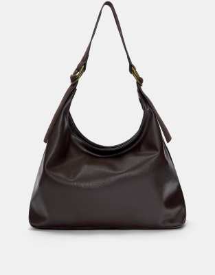 Pull & Bear - Shopper in Braun mit Ringdetails