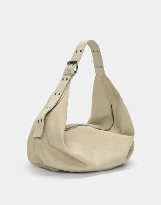 Pull & Bear - Shopper in Ecru-Weiß