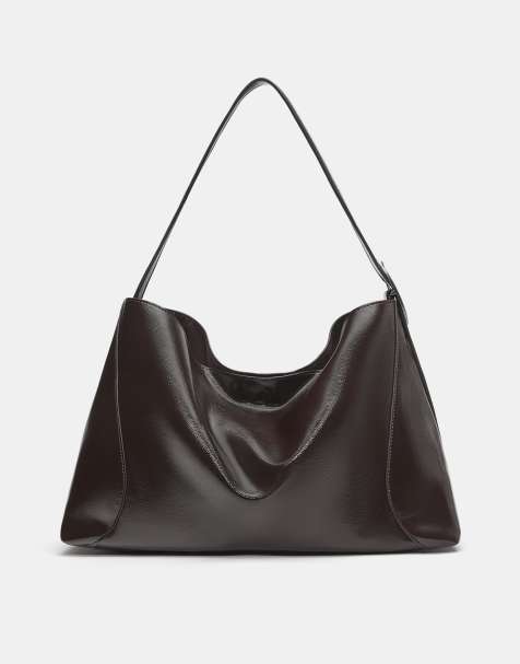 Pull&Bear - Shopper met gesp in bruin - view 1