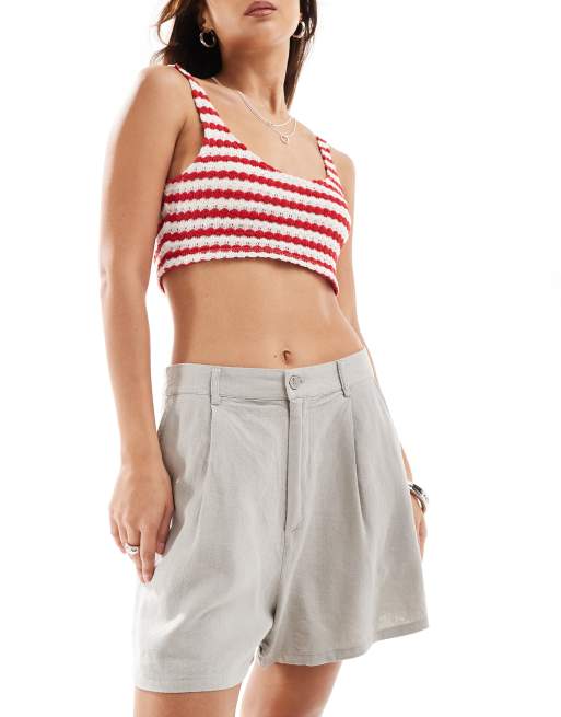 Pull&Bear - Short aspect lin - Sable