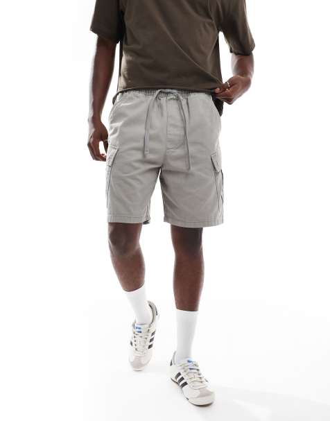 Pull&Bear - Short cargo à enfiler - Gris - view 1