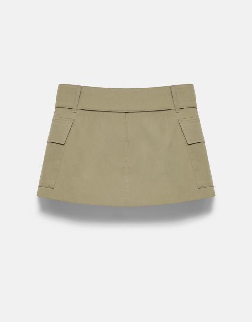 Pull&Bear short cargo skort vert chasse, 6 de 6